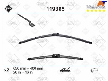 3 289 р. Комплект щеток стеклоочистителя 650мм+400мм TOYOTA AVENSIS 08-18                                     SWF 119365  с доставкой в г. Кемерово. Увеличить фотографию 2
