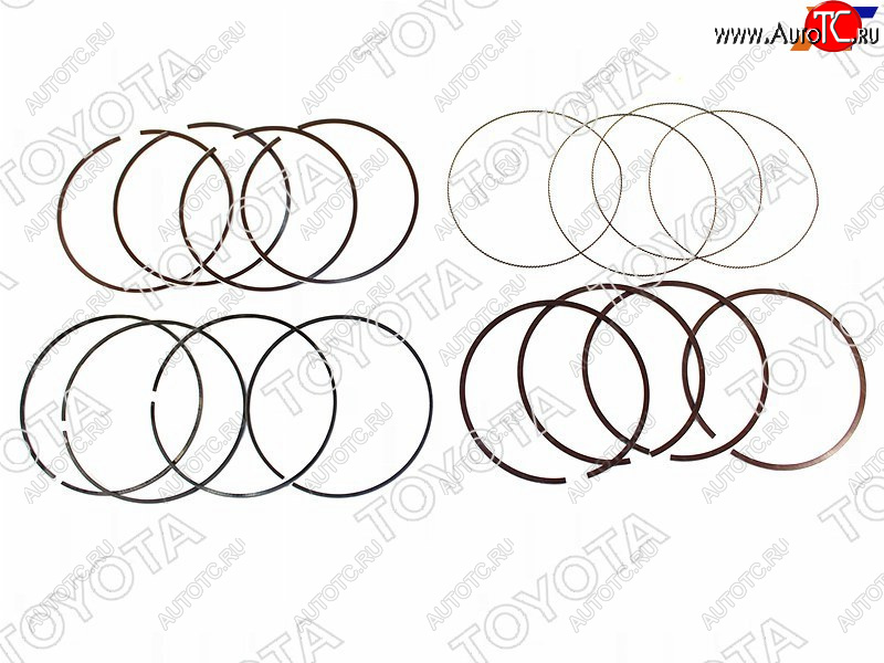 8 249 р. Кольца поршневые TOYOTA COROLLA,IST,AURIS 2,3ZRFE 07- TOYOTA 13011-37090  с доставкой в г. Кемерово