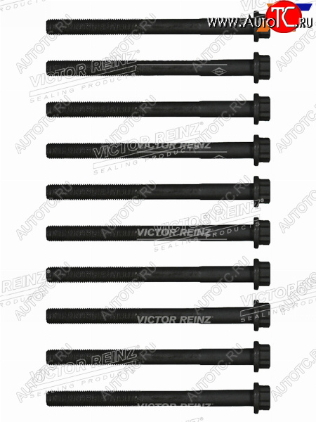 4 649 р. Комплект болтов ГБЦ TOYOTA LAND CRUISER VDJ70VDJ200 (10 штук) VICTOR REINZ 14-11664-01  с доставкой в г. Кемерово