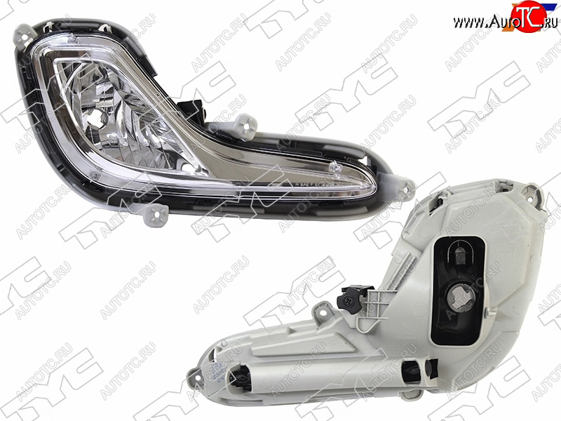 2 399 р. Правая противотуманная фара TYC Hyundai Solaris RBr седан дорестайлинг (2010-2014)  с доставкой в г. Кемерово