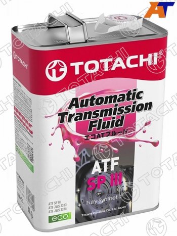 4 599 р. Масло трансмиссионное синтетическое TOTACHI ATF SP-III 4л TOTACHI 20404  с доставкой в г. Кемерово. Увеличить фотографию 1