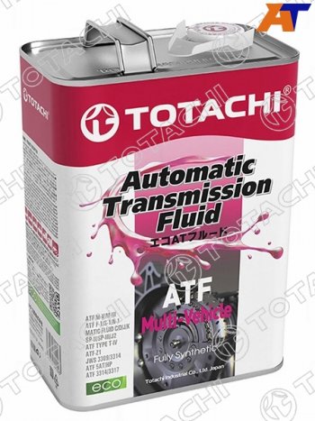 4 399 р. Масло трансмиссионное синтетическое TOTACHI ATF MULTI-VEHICLE 4л TOTACHI 20604  с доставкой в г. Кемерово. Увеличить фотографию 1