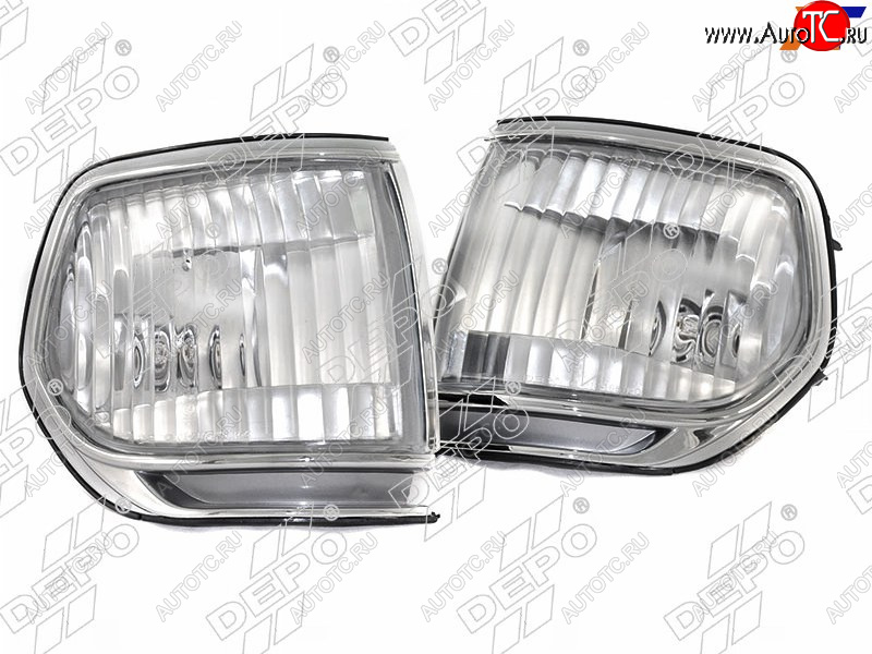 3 299 р. Передние габаритные фонари (комплект, хрусталь) DEPO Toyota Land Cruiser 80 (1989-1997)  с доставкой в г. Кемерово