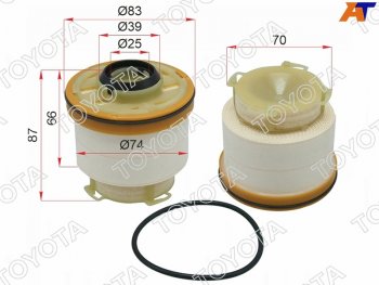 3 599 р. Фильтр топливный TOYOTA HILUX 1KDFTV 12-15FORTUNER 12-15MITSUBISHI L200 4N15 15- TOYOTA 23390-0L050  с доставкой в г. Кемерово. Увеличить фотографию 1