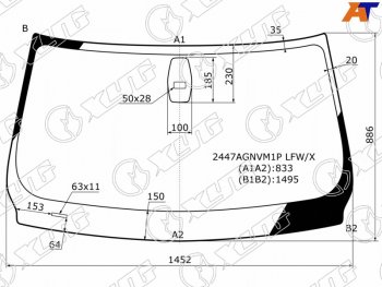 5 899 р. Стекло лобовое + дд BMW 3 SERIES E90/E91 4/5D 05-11 XYG 2447AGNVM1P LFW/X, 2447agnvm1plfwx XYG 2447AGNVM1P LFW/X  с доставкой в г. Кемерово. Увеличить фотографию 1