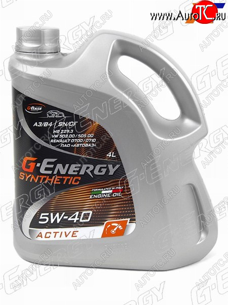 2 889 р. Масло моторное синтетическое G-Energy Synthetic Active 5W-40 SNCF, A3B4 4л G-ENERGY 253142410  с доставкой в г. Кемерово
