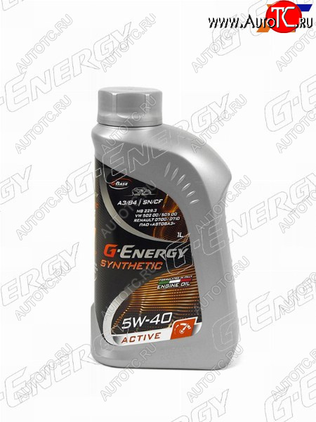 789 р. Масло моторное синтетическое G-Energy Synthetic Active 5W-40 SNCF, A3B4 1л G-ENERGY 253142409  с доставкой в г. Кемерово