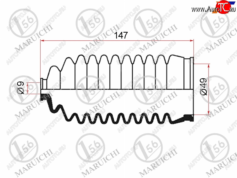 699 р. Пыльник рулевой рейки TOYOTA SV3#SV4#ST18# MARUICHI 26-486  с доставкой в г. Кемерово