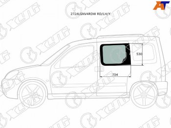 1 559 р. Стекло боковое опускное (Сзади Слева Цвет зеленый) Citroen Berlingo 96-12  Peugeot Partner 96-12 XYG 2724LGNV4RDW RD/LH/X  с доставкой в г. Кемерово. Увеличить фотографию 1