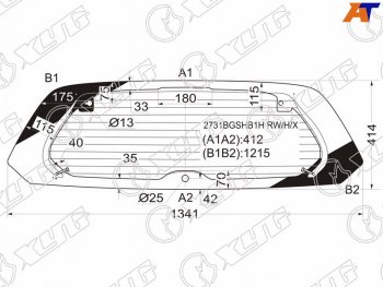13 199 р. Стекло заднее (Цвет зеленый Обогрев) Citroen C2 03-07 XYG 2731BGSHB1H RW/H/X  с доставкой в г. Кемерово. Увеличить фотографию 1