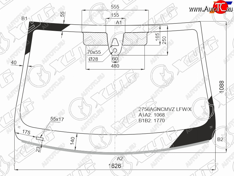 10 999 р. Стекло лобовое (Камера Датчик дождя Молдинг) Citroen Jumpy 16-  Spacetourer 16-  Opel Zafira Lif XYG 2756AGNCMVZ LFW/X  с доставкой в г. Кемерово