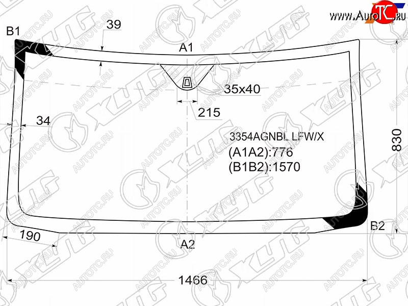 5 249 р. Стекло лобовое Fiat Doblo 01-16 XYG 3354AGNBL LFW/X  с доставкой в г. Кемерово
