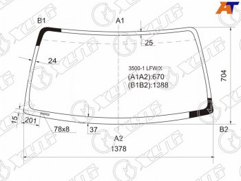 4 079 р. Стекло лобовое Toyota Hilux Pick Up 97-04  4Runner 95-02  Hilux Surf 95-02 XYG 3500-1 LFW/X  с доставкой в г. Кемерово. Увеличить фотографию 1