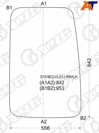 3 999 р. Стекло заднее (Цвет зеленый) Ford Transit 94-00 XYG 3731BCLVLU1J RW/LH  с доставкой в г. Кемерово. Увеличить фотографию 1