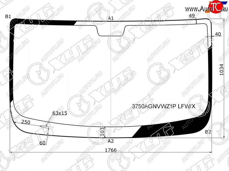 8 699 р. Стекло лобовое Peugeot Boxer 06-  Citroen Jumper 06-  Fiat Ducato 06- XYG 3750AGNVWZ1P LFW/X  с доставкой в г. Кемерово