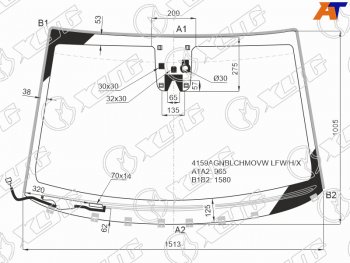9 849 р. Стекло лобовое (Обогрев щеток Камера Датчик дождя Молдинг) Hyundai Tucson 15-21 XYG 4159AGNBLCHMOVW LFW/H/X  с доставкой в г. Кемерово. Увеличить фотографию 2