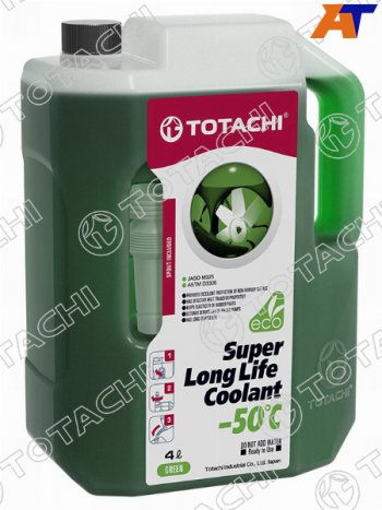 1 199 р. Антифриз (SUPER LLC 4 л. -50 C Зелёный) TOTACHI 41704  с доставкой в г. Кемерово. Увеличить фотографию 1