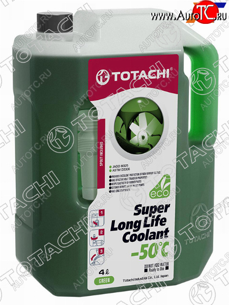 1 199 р. Антифриз (SUPER LLC 4 л. -50 C Зелёный) TOTACHI 41704  с доставкой в г. Кемерово