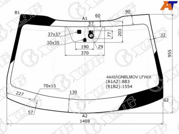 6 549 р. Стекло лобовое (Датчик дождя Место под датчик запотевания) Kia Optima 16-21 XYG 4448AGNBLMOV LFW/X  с доставкой в г. Кемерово. Увеличить фотографию 2