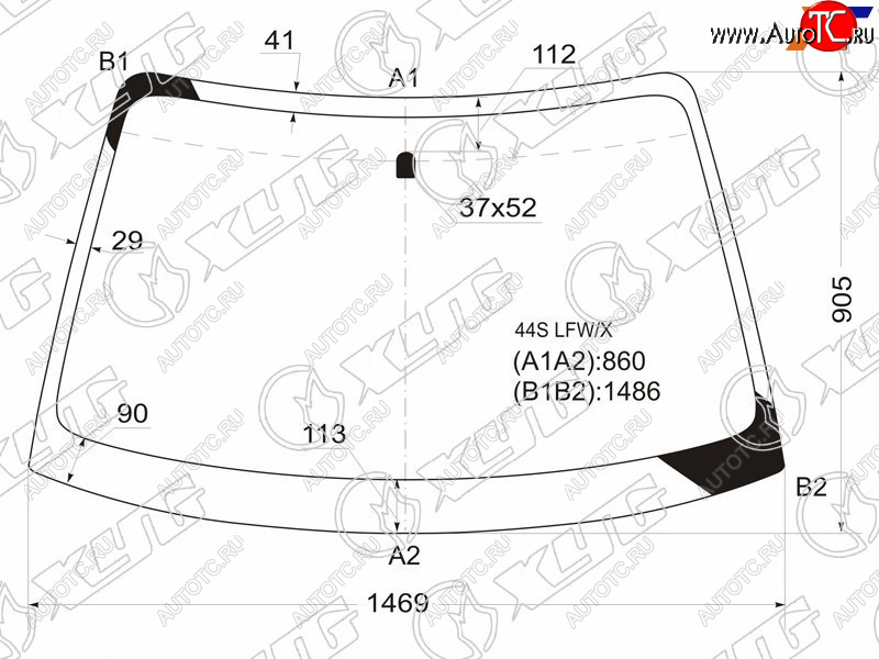 6 499 р. Стекло лобовое Subaru Impreza 00-07  Saab 9-2X 04-06  Subaru Impreza WRX 00-07  Impreza WRX STI 0 XYG 44S LFW/X  с доставкой в г. Кемерово