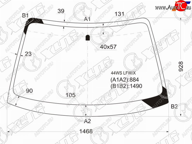 5 899 р. Стекло лобовое Subaru Impreza 00-07  Impreza WRX 00-07  Impreza WRX STI 00-07 XYG 44WS LFW/X  с доставкой в г. Кемерово