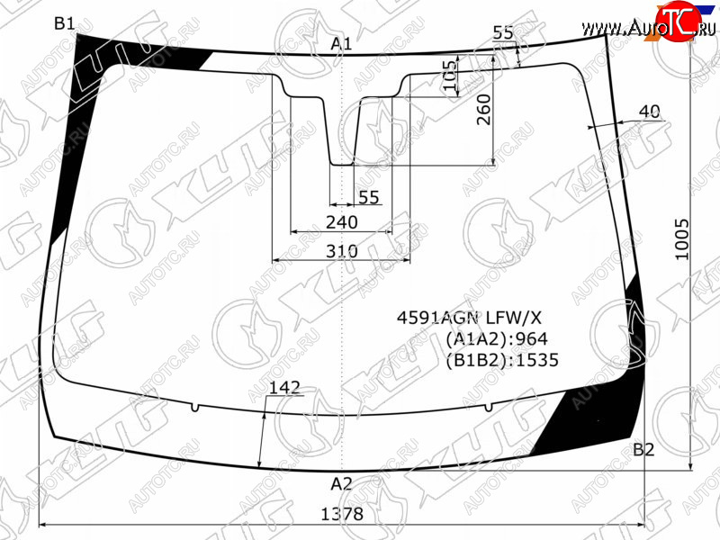 5 899 р. Стекло лобовое LADA XRAY 15-  XRAY Cross 18- XYG 4591AGN LFW/X  с доставкой в г. Кемерово