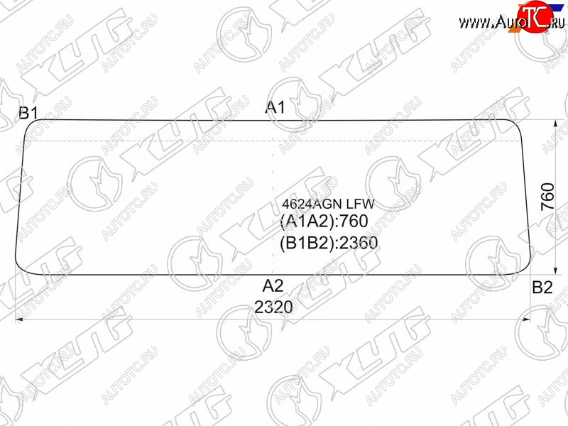 11 899 р. Стекло лобовое DAF 95 88-08 XYG 4624AGN LFW  с доставкой в г. Кемерово