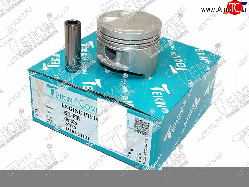 4 399 р. Комплект поршней с пальцами TEIKIN (5EFE) Toyota Sprinter E110 дорестайлинг седан (1995-1997)  с доставкой в г. Кемерово
