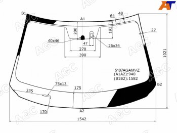 15 749 р. Стекло лобовое + дд MAZDA CX-5 17-                                                                   AGC 5187AGAMVZ  с доставкой в г. Кемерово. Увеличить фотографию 2