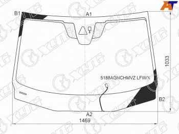 16 449 р. Стекло лобовое (Обогрев щеток Камера Датчик дождя Молдинг) Mazda 3 18- XYG 5188AGNCHMVZ LFW/X  с доставкой в г. Кемерово. Увеличить фотографию 2