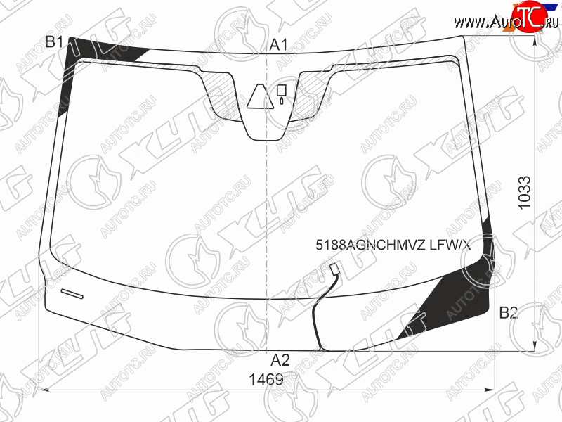 16 449 р. Стекло лобовое (Обогрев щеток Камера Датчик дождя Молдинг) Mazda 3 18- XYG 5188AGNCHMVZ LFW/X  с доставкой в г. Кемерово