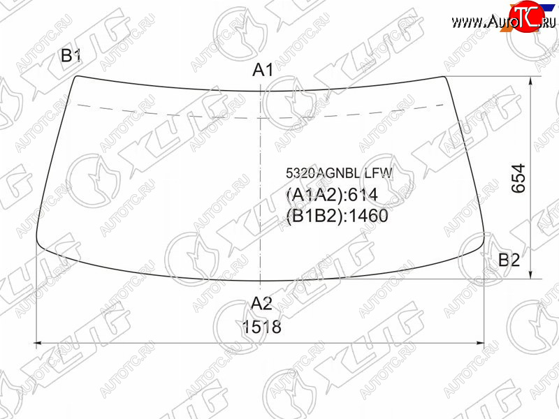 5 899 р. Стекло лобовое Mercedes-Benz E-Class 84-93 XYG 5320AGNBL LFW  с доставкой в г. Кемерово