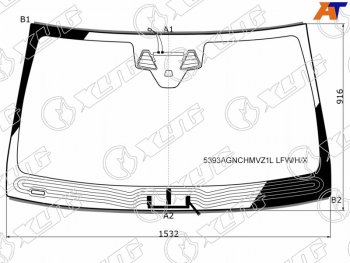 10 349 р. Стекло лобовое (Обогрев щеток Две камеры Датчик дождя Молдинг) Mercedes-Benz GLE Coupe 14-19 XYG 5393AGNCHMVZ1L LFW/H/X  с доставкой в г. Кемерово. Увеличить фотографию 1