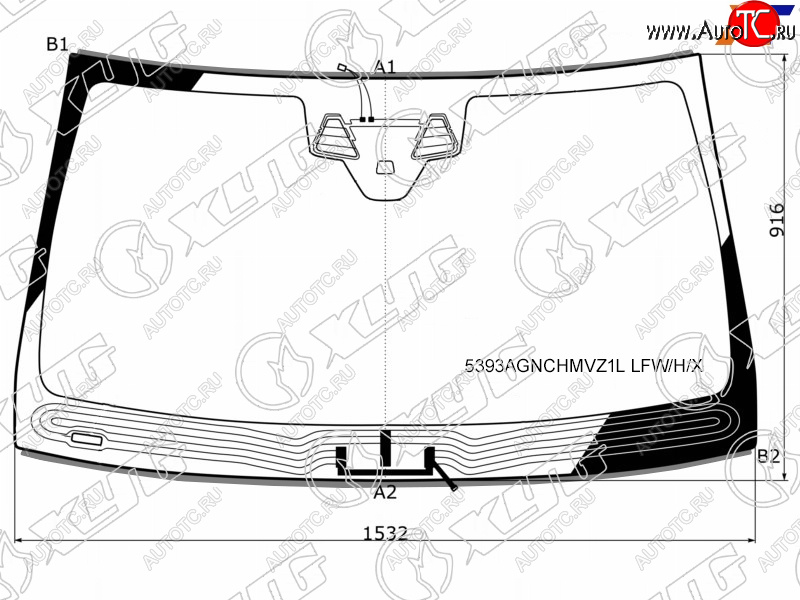 10 349 р. Стекло лобовое (Обогрев щеток Две камеры Датчик дождя Молдинг) Mercedes-Benz GLE Coupe 14-19 XYG 5393AGNCHMVZ1L LFW/H/X  с доставкой в г. Кемерово