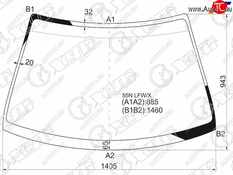 5 849 р. Стекло лобовое Subaru Impreza 92-00  Impreza WRX 92-00  Impreza WRX STI 94-00 XYG 55N LFW/X  с доставкой в г. Кемерово