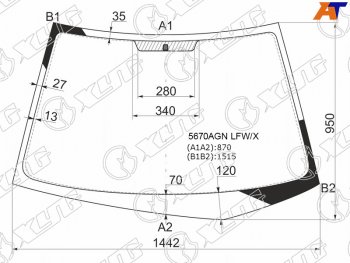 5 899 р. Стекло лобовое Mitsubishi Lancer 02-10  Lancer Evolution 01-08 XYG 5670AGN LFW/X  с доставкой в г. Кемерово. Увеличить фотографию 1