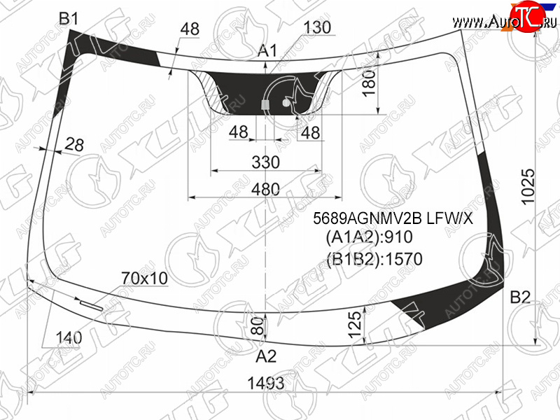 7 499 р. Стекло лобовое (Датчик дождя) Mitsubishi ASX 10-16  Citroen C4 Aircross 12-16  Peugeot 4008 12-15 XYG 5689AGNMV2B LFW/X  с доставкой в г. Кемерово