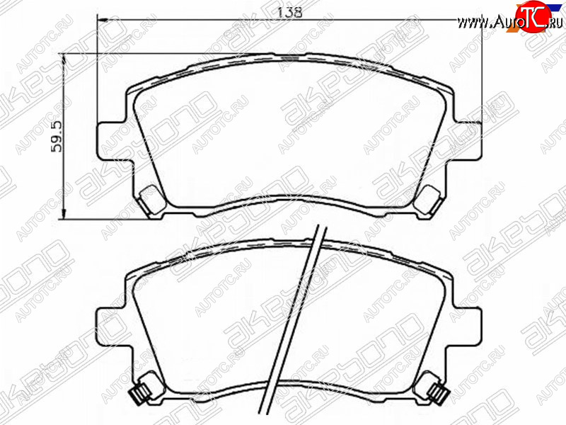 2 089 р. Колодки тормозные AKEBONO (передние)  Subaru Forester  SF - Legacy  BH/BE12  с доставкой в г. Кемерово