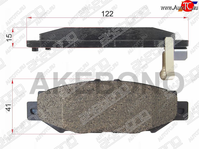 1 679 р. Колодки тормозные AKEBONO (задние) Toyota Mark 2 X100 седан (1996-2000)  с доставкой в г. Кемерово