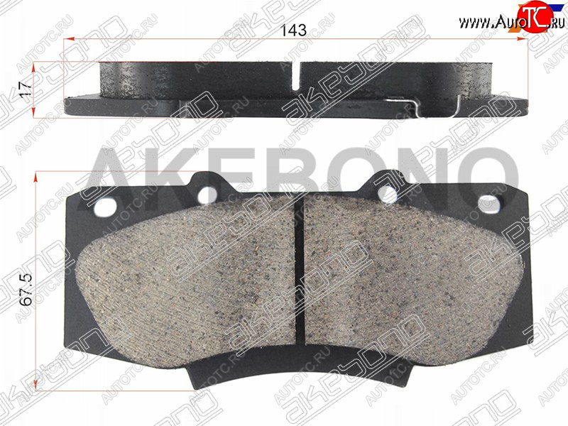 2 999 р. Колодки тормозные AKEBONO (передние) Toyota Hilux AN20,AN30  2-ой рестайлинг (2011-2016)  с доставкой в г. Кемерово