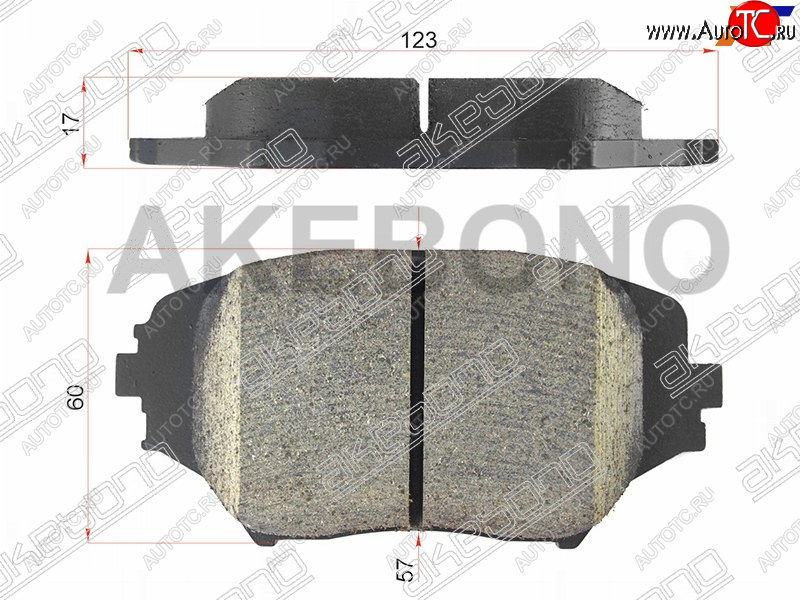 2 359 р. Колодки тормозные AKEBONO (передние) Toyota RAV4 CA20 3 дв. дорестайлинг (2000-2003)  с доставкой в г. Кемерово