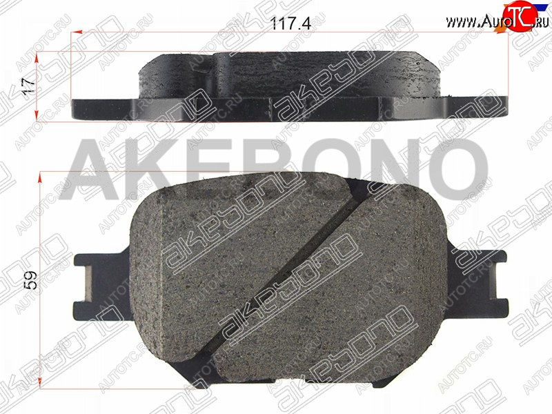 2 569 р. Колодки тормозные AKEBONO (передние) Toyota Caldina T240 универсал дорестайлинг (2002-2004)  с доставкой в г. Кемерово