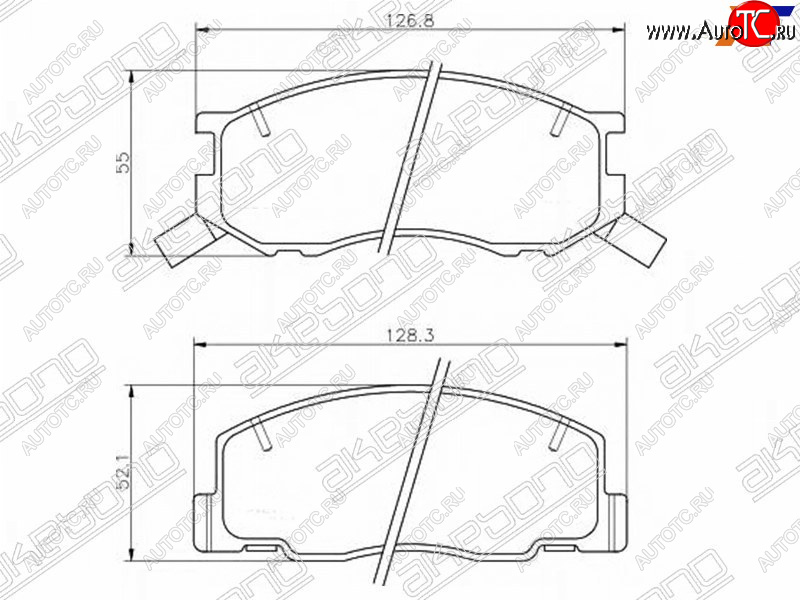 1 699 р. Колодки тормозные AKEBONO (передние) Toyota LiteAce Noah (1996-2001)  с доставкой в г. Кемерово