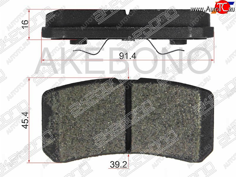 1 989 р. Задние тормозные колодки AKEBONO Mitsubishi ASX дорестайлинг (2010-2012)  с доставкой в г. Кемерово