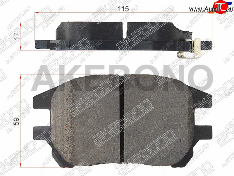 2 199 р. Колодки тормозные AKEBONO (передние)  Toyota Harrier  XU10 (2000-2003) рестайлинг  с доставкой в г. Кемерово