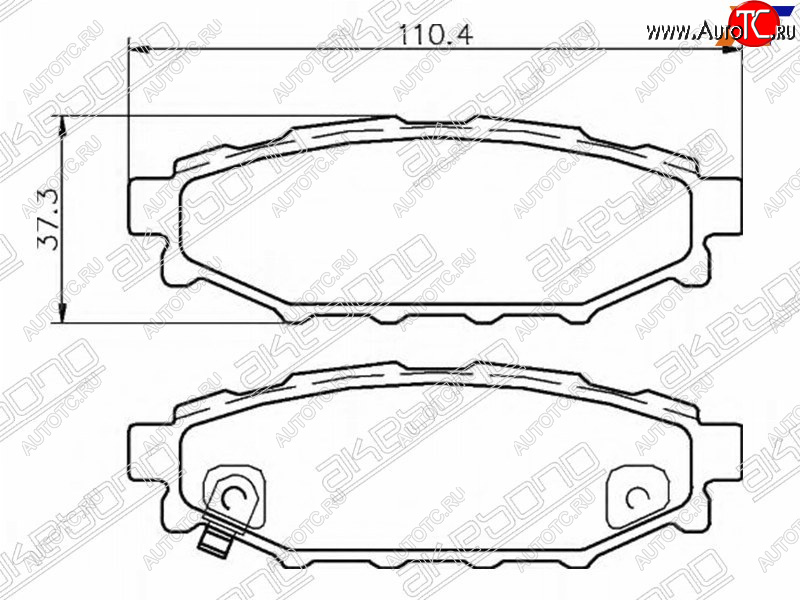 1 599 р. Задние тормозные колодки AKEBONO  Subaru Forester  SH (2008-2013)  с доставкой в г. Кемерово