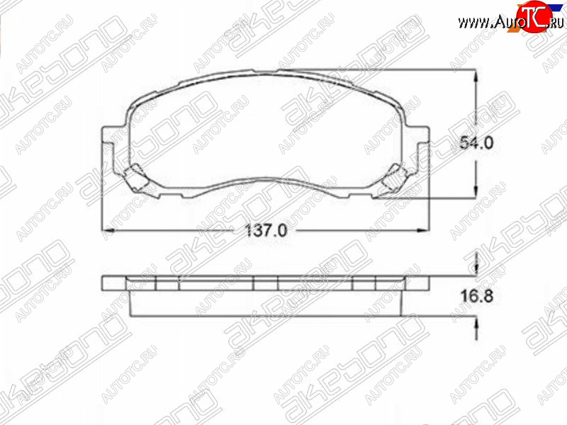 2 099 р. Колодки тормозные AKEBONO (передние) Subaru Forester SH (2008-2013)  с доставкой в г. Кемерово