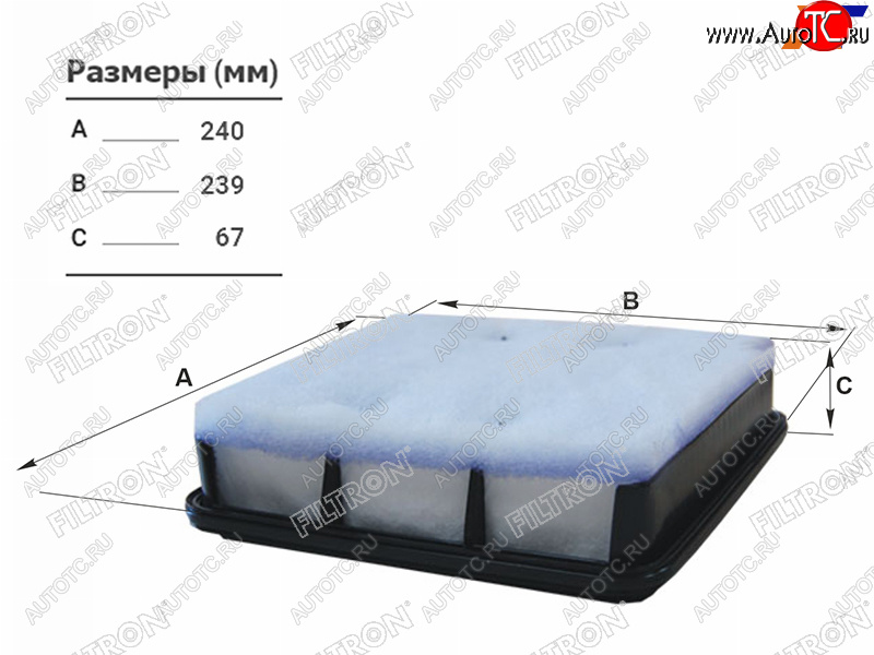 899 р. Фильтр воздушный FILTRON  Mitsubishi L200 ( 3 K74T,  4,  5 KK,KL) - Pajero Sport ( PB,  QE,  QF)  с доставкой в г. Кемерово