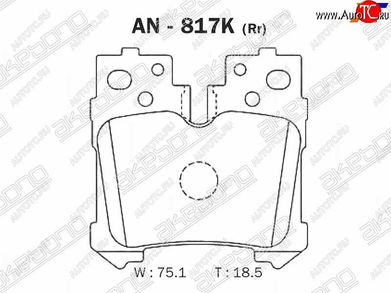 2 499 р. Задние колодки тормозные AKEBONO  Lexus LS460  XF40 - LS600HL  XF40  с доставкой в г. Кемерово