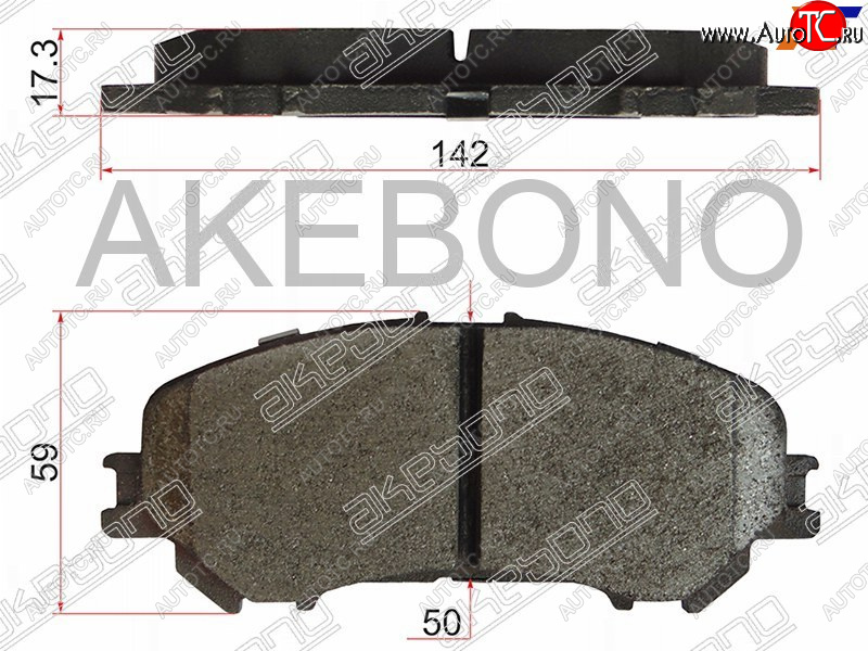 3 099 р. Колодки тормозные AKEBONO (передние) Nissan X-trail 3 T32 дорестайлинг (2013-2018)  с доставкой в г. Кемерово
